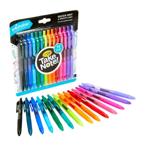 Crayola -Take Note! Washable Gel Pen Set, 14 pens- 01330801