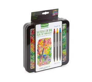 Crayola - Signature Sketch & Detail Dual Ended Markers, 16 Count - 01330804