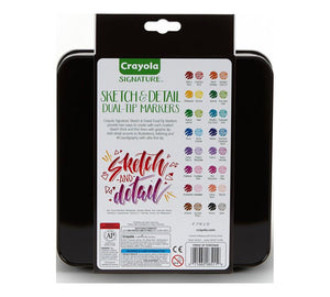 Crayola - Signature Sketch & Detail Dual Ended Markers, 16 Count - 01330804