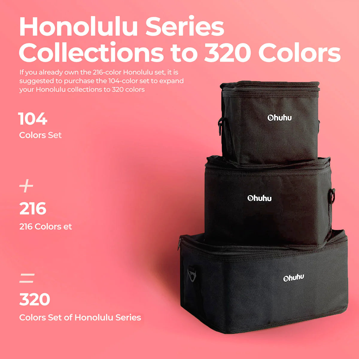 Digital PDF Ohuhu Honolulu 320 Colors Art Marker Set Swatch