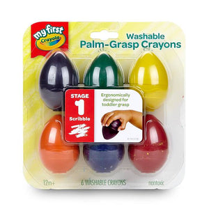 Crayola - Washable Palm Grasp Crayons, Pack 6pc -01330764