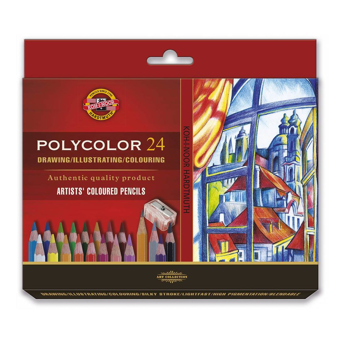 Koh-I-Noor Polycolor Colored Pencil Tin Set of 24