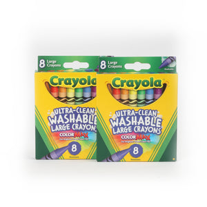 Crayola Washable Large Crayons Set 8ct Set 2pc - 01350381