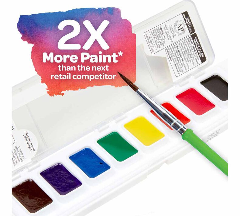 Crayola Big Paint Brushes, Watercolor Paints