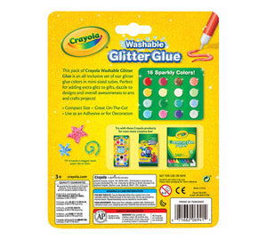 Crayola, Washable Glitter Glue, 16 sparkly glitter colors,  01330701