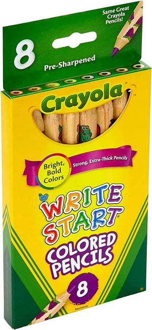 Crayola, Write Start Coloured Pencils, Pencil Crayons, Set of 8 Colors - 01330753