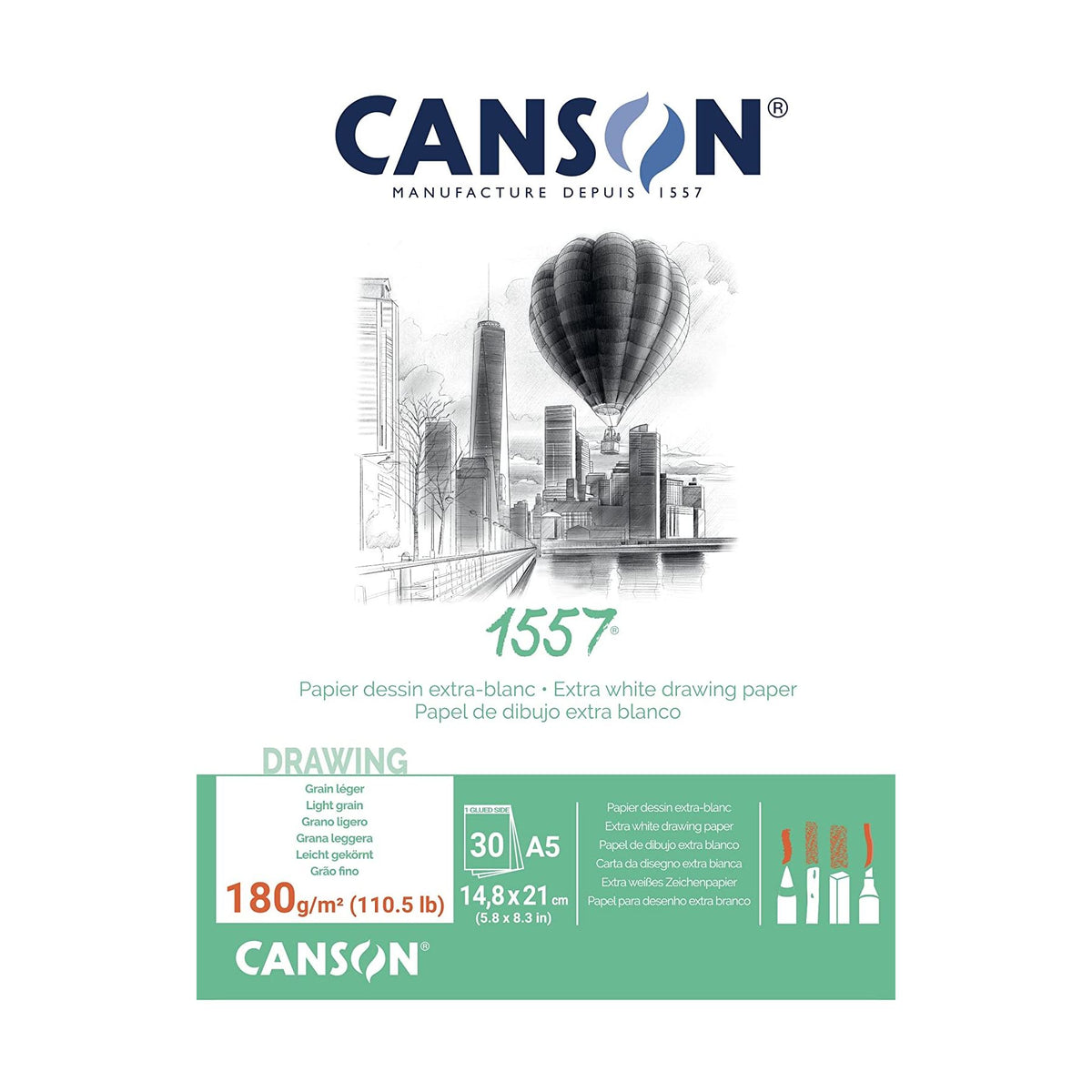 Canson C Grain Drawing Paper 111 lb. 180 G