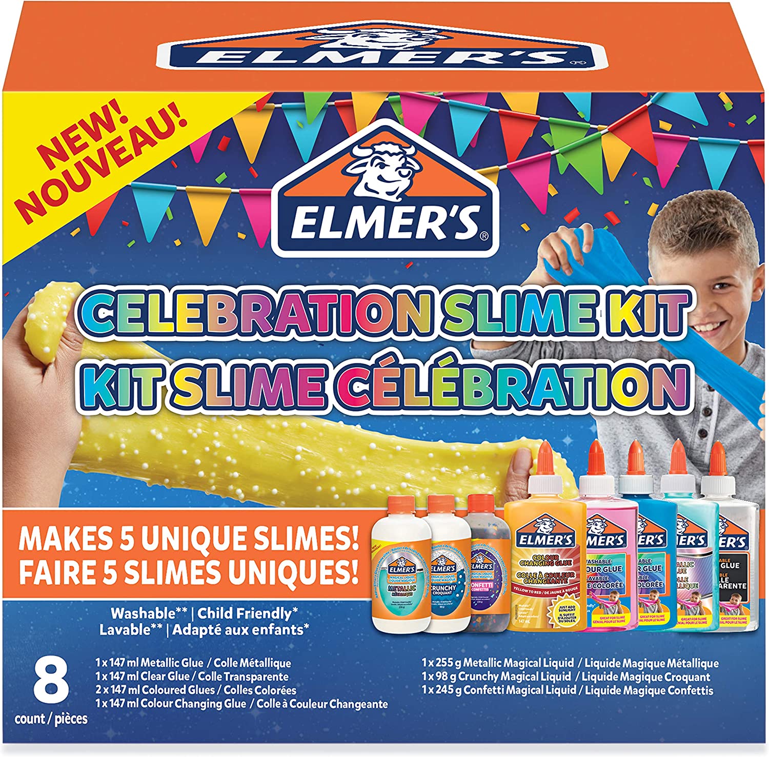 Elmers kit Slime Célébration  Liquide magique activateur de slime