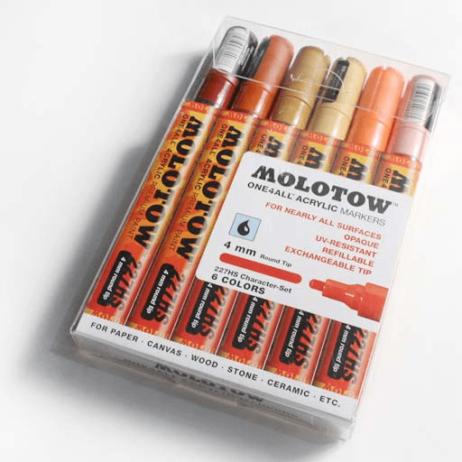 Molotow One4all Acrylic Pump Marker 4mm Character Set X 6-05600070 -  Mogahwi Stationery